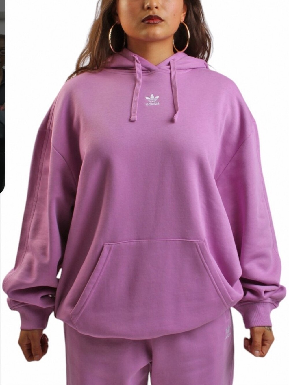Adidas Essentials Oversized Fleece Pullover Hoodie